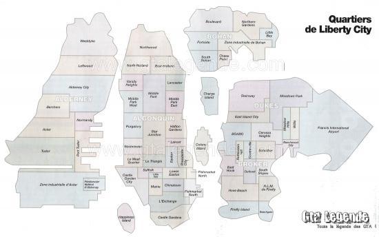 La carte de Grand Theft Auto V