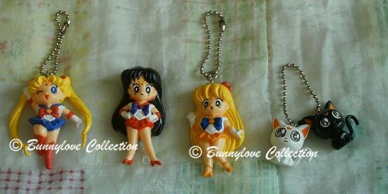 Sailor Moon figurine Keychains Sailor SATURN Sailor MARS keyring 2pcs 
