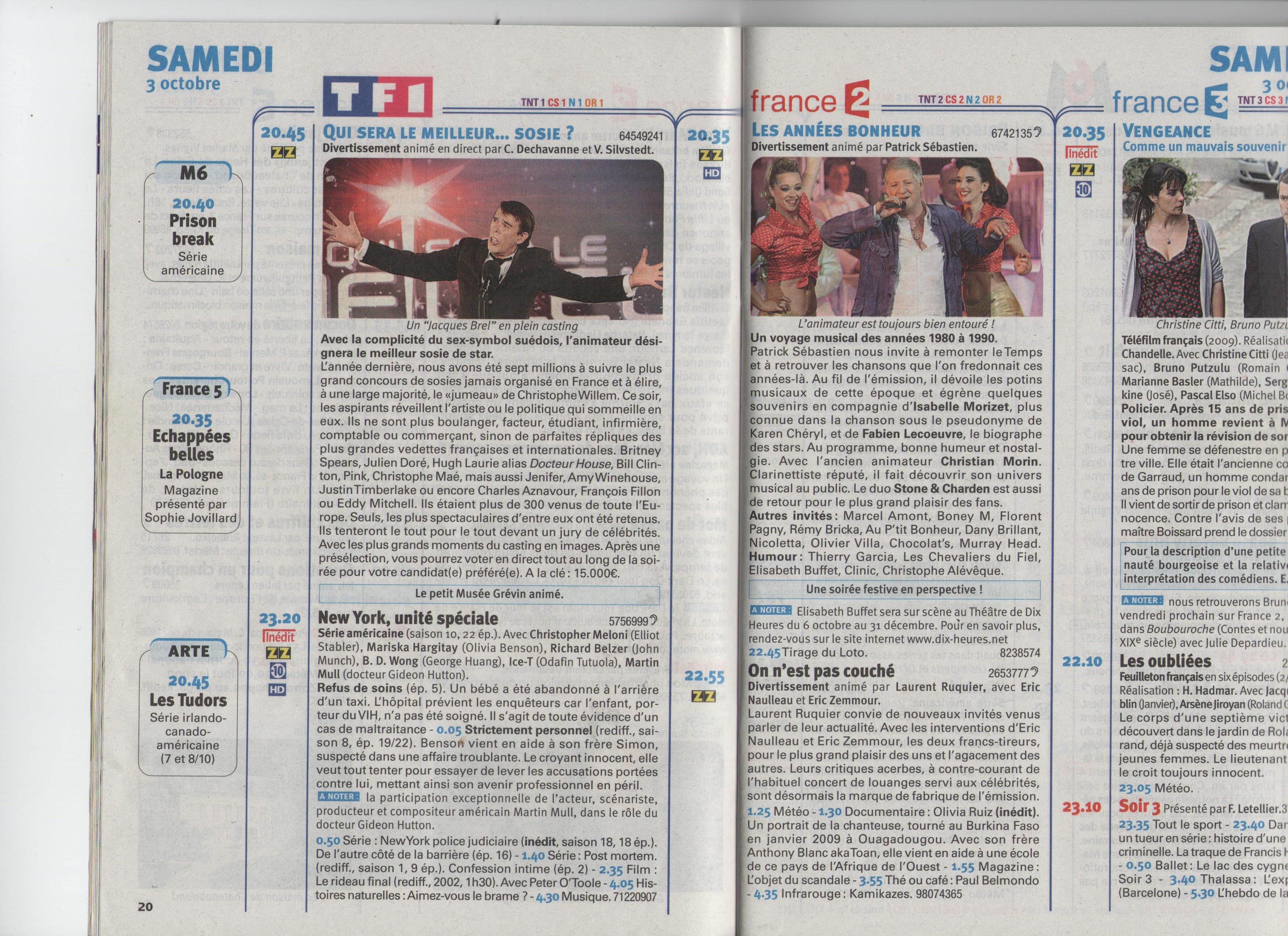 parution sur Tele z