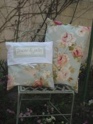 coussin tissu fleur