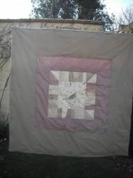 Plaid harmonie taupe gris rosé