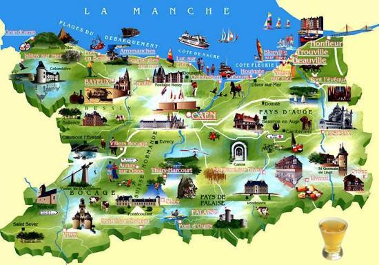 Normandie pour la vie Cartecalvadosactivites
