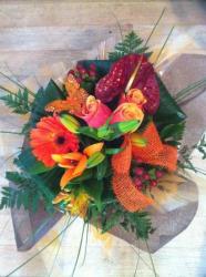 bouquet orange/rouge nicky fleurs harfleur le havre