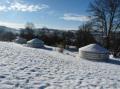 yourtes sous la neige