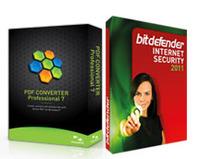 PDF Converter Professional Nunace 7 et BitDefender Internet Security 2011 1 an 1 utilisateur