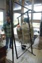 pose de la cire/wax process