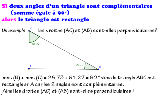 comment savoir si 2 droites sont parallèles dans un triangle