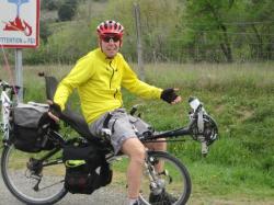 Voici Michel et son v&eacute;lo couch&eacute;.