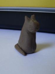 chat en porcelaine froide