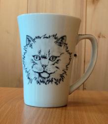 mug chat noir et blanc