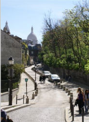 a quaint street of Montmartre