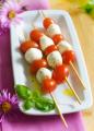 Brochettes tomate/mozza