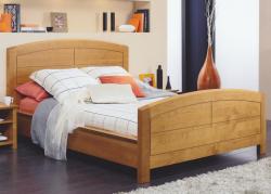 Moderne : lit merisier