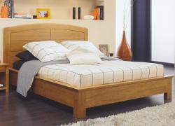 Moderne : lit merisier