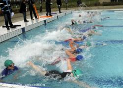 D&eacute;part natation en piscine