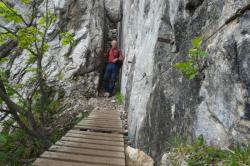 Sur la passerelle avant la cheminèe de la dent de crolles