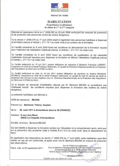 Formation des proprietaires ou detenteurs de chiens 1ère Formation des proprietaires ou detenteurs de chiens 1ère